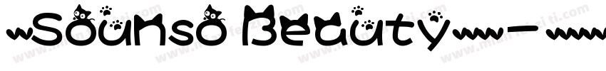 上首Sounso Beauty英文字体字体转换